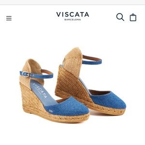 Denim Espadrille Wedge